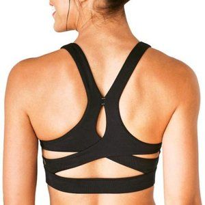 Manduka Mudra Yoga Bra Cross Back Black sports bra